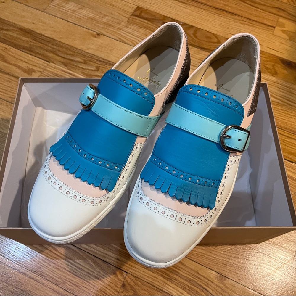 Christian Louboutin Tan Loafers & Slip-Ons